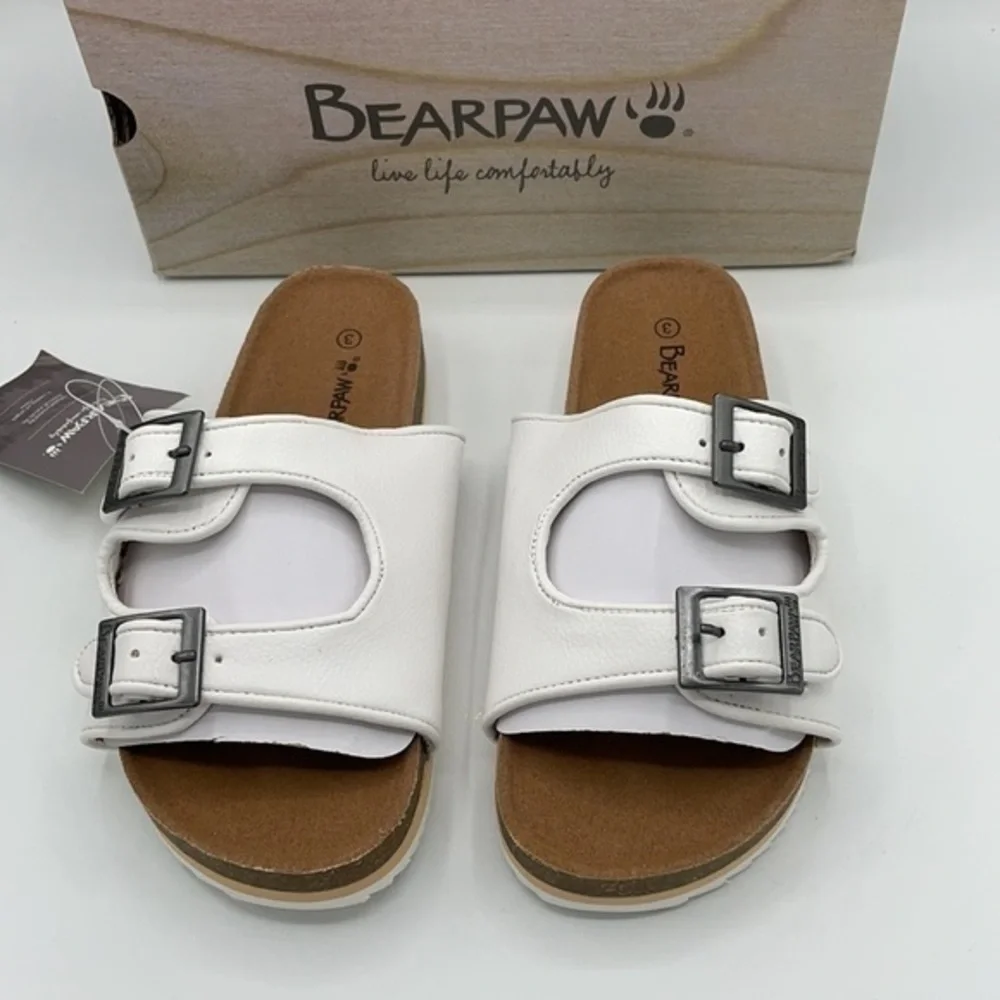 BEARPAW White Brooklyn Sandals